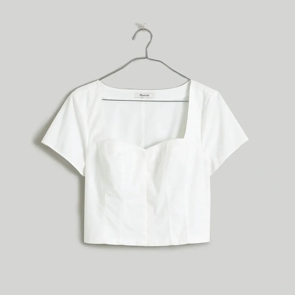 MADEWELL POPLIN HOOK FRONT TOP WHITE VARIOUS SIZES AVAILABLE NWT - Picture 5 of 6